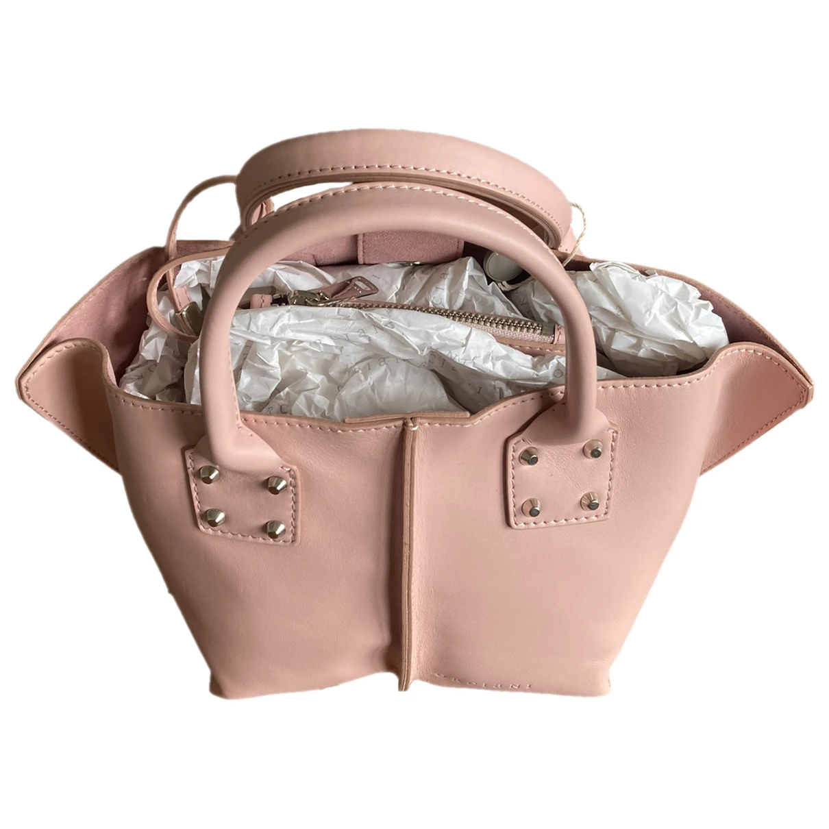 Pre-owned Orciani Leather Handbag In Pink