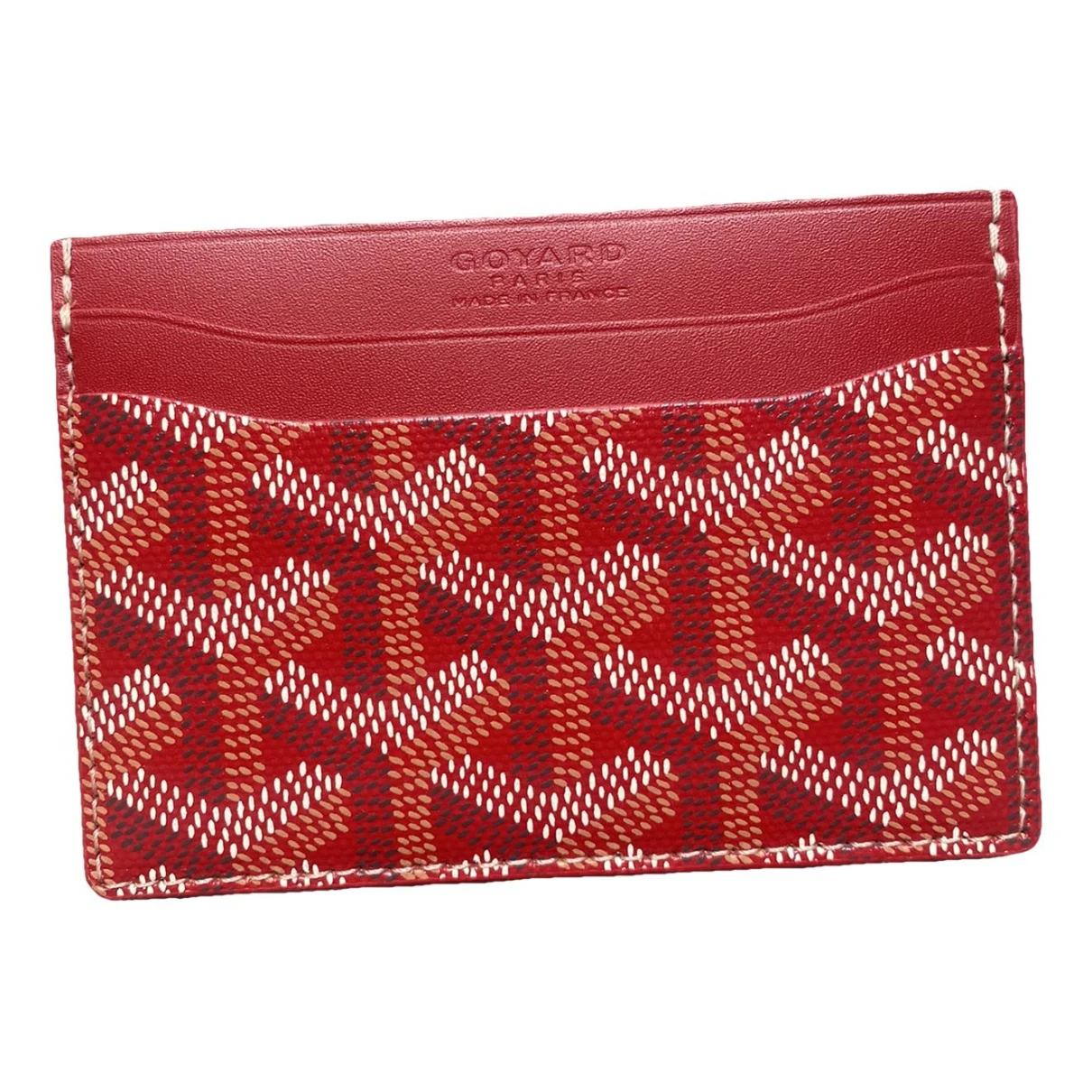 Pre-owned Goyard Saint Sulpice Leather Small Bag In Red