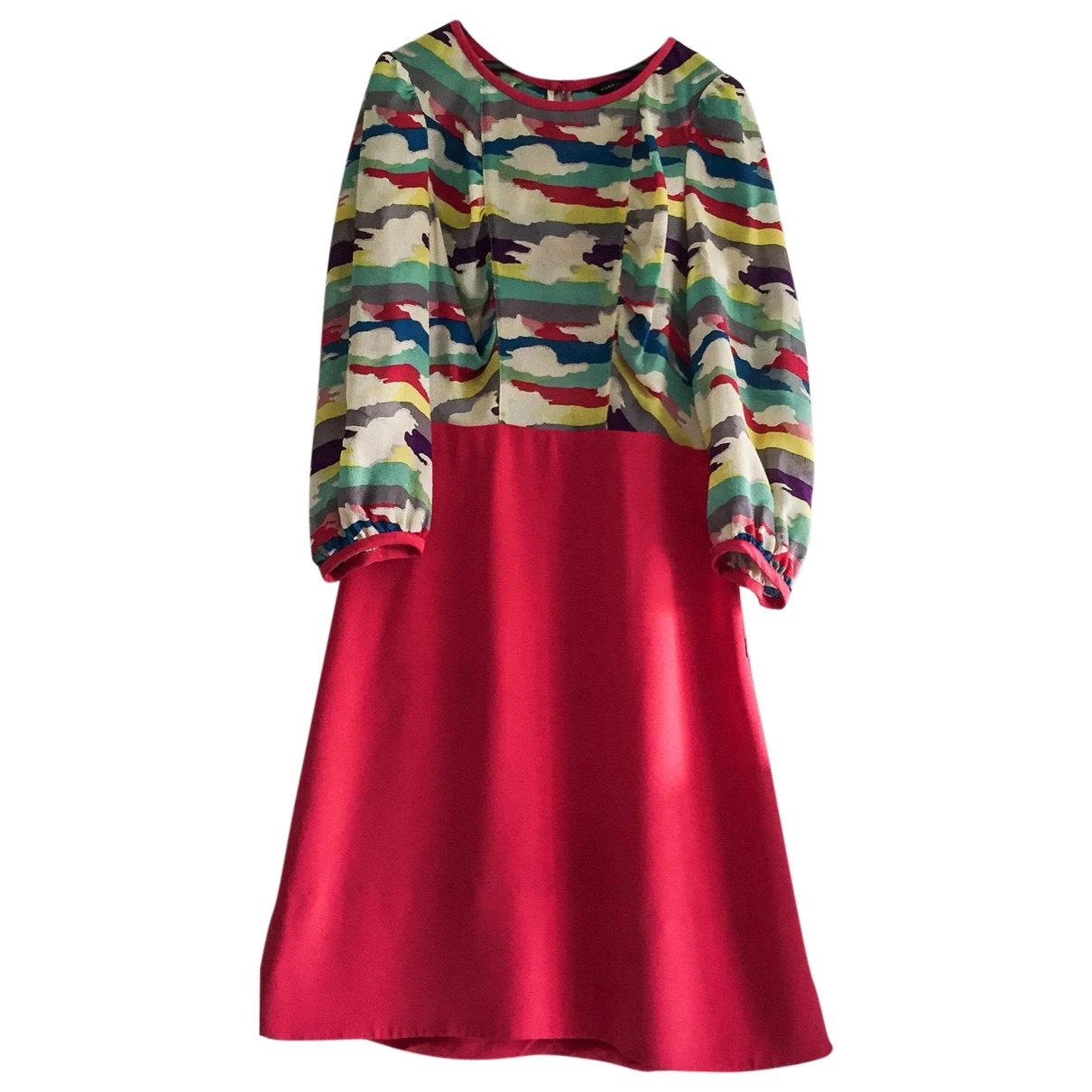 Pre-owned Marc By Marc Jacobs Silk Mid-length Dress In Multicolour