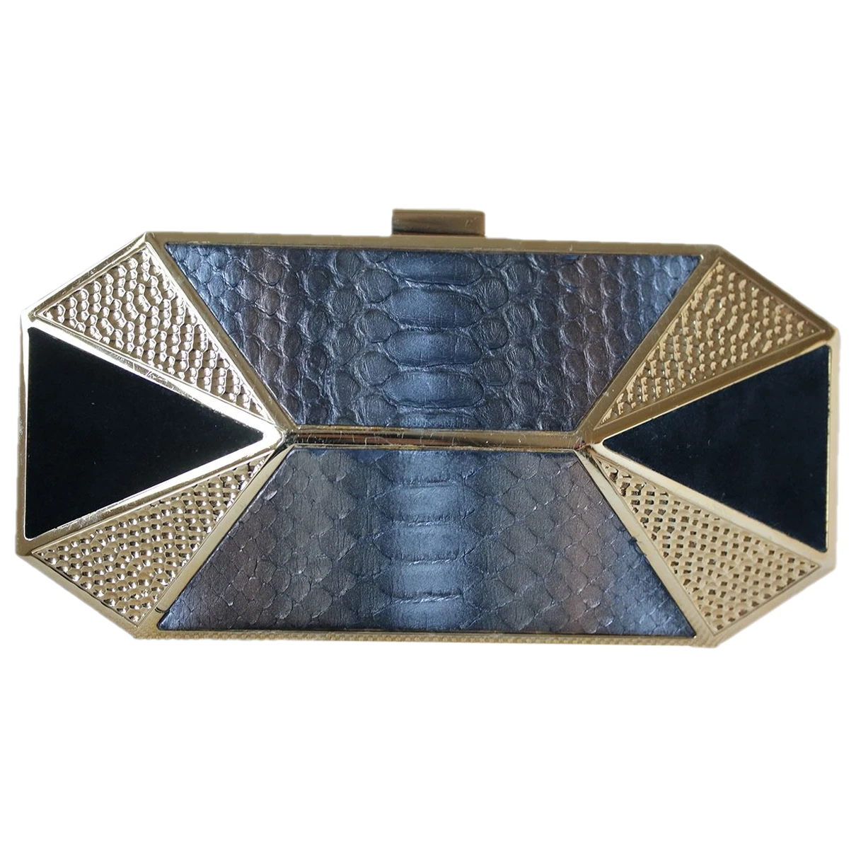 Pre-owned Stark Leather Clutch Bag In Metallic