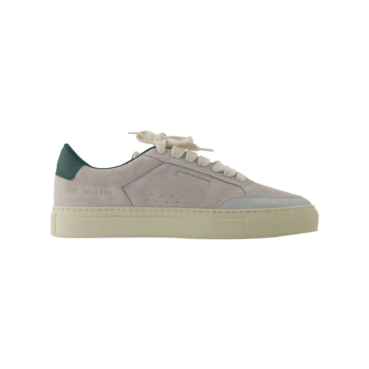 Pre-owned Common Projects Leather Trainers In Green