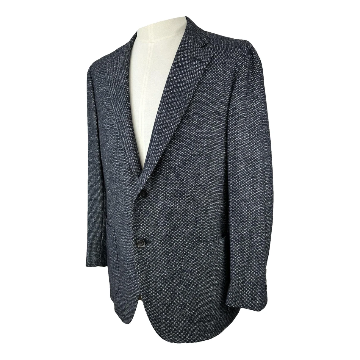 Pre-owned Isaia Wool Vest In Blue