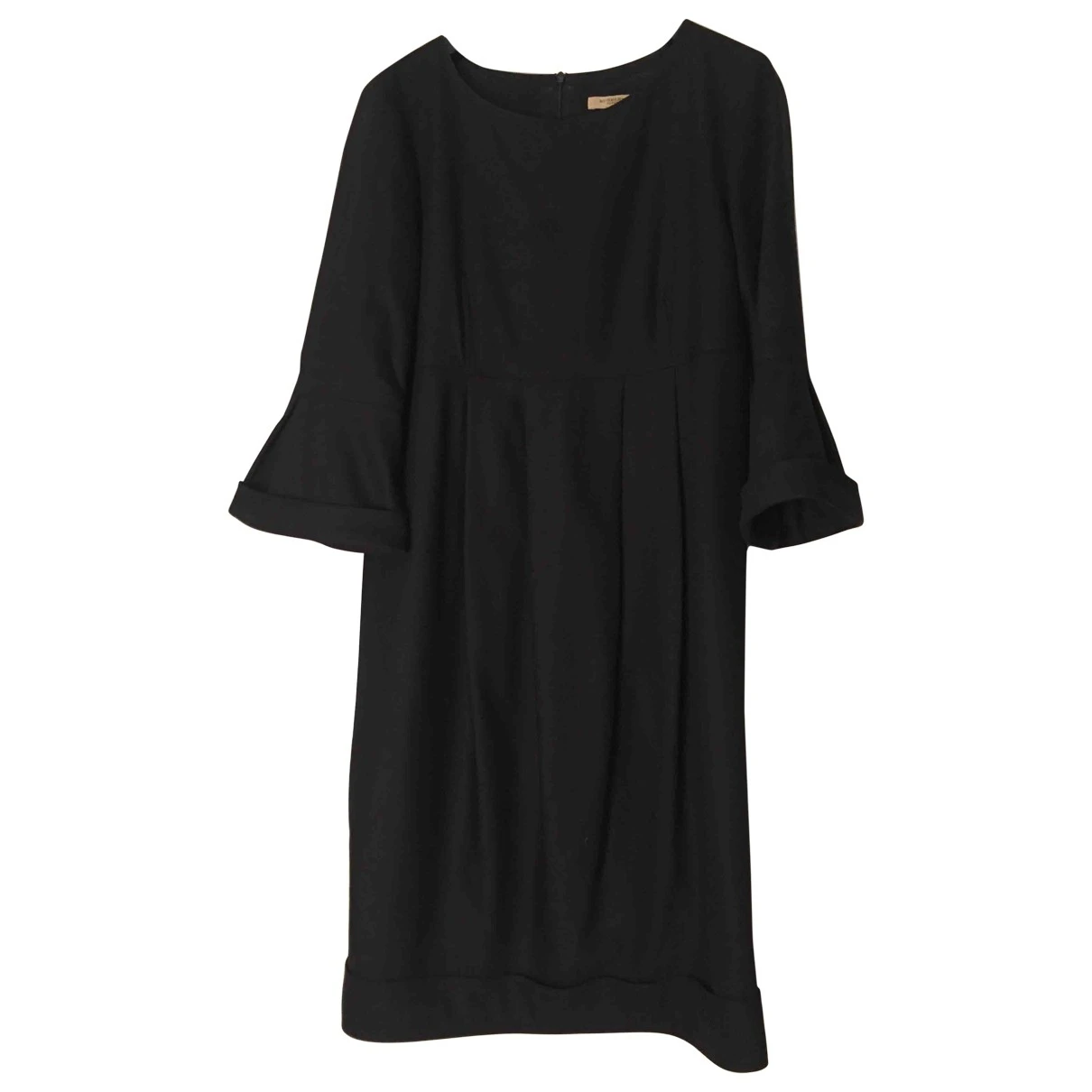 Pre-owned Burberry Wool Mid-length Dress In Black