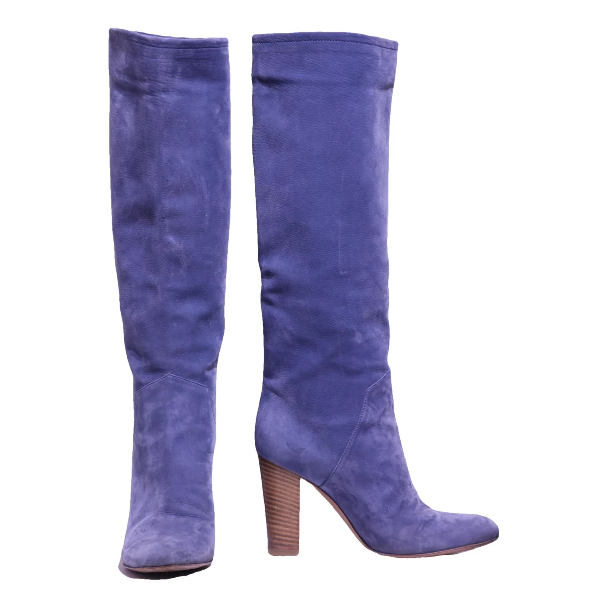 Pre-owned Sergio Rossi Leather Boots In Blue
