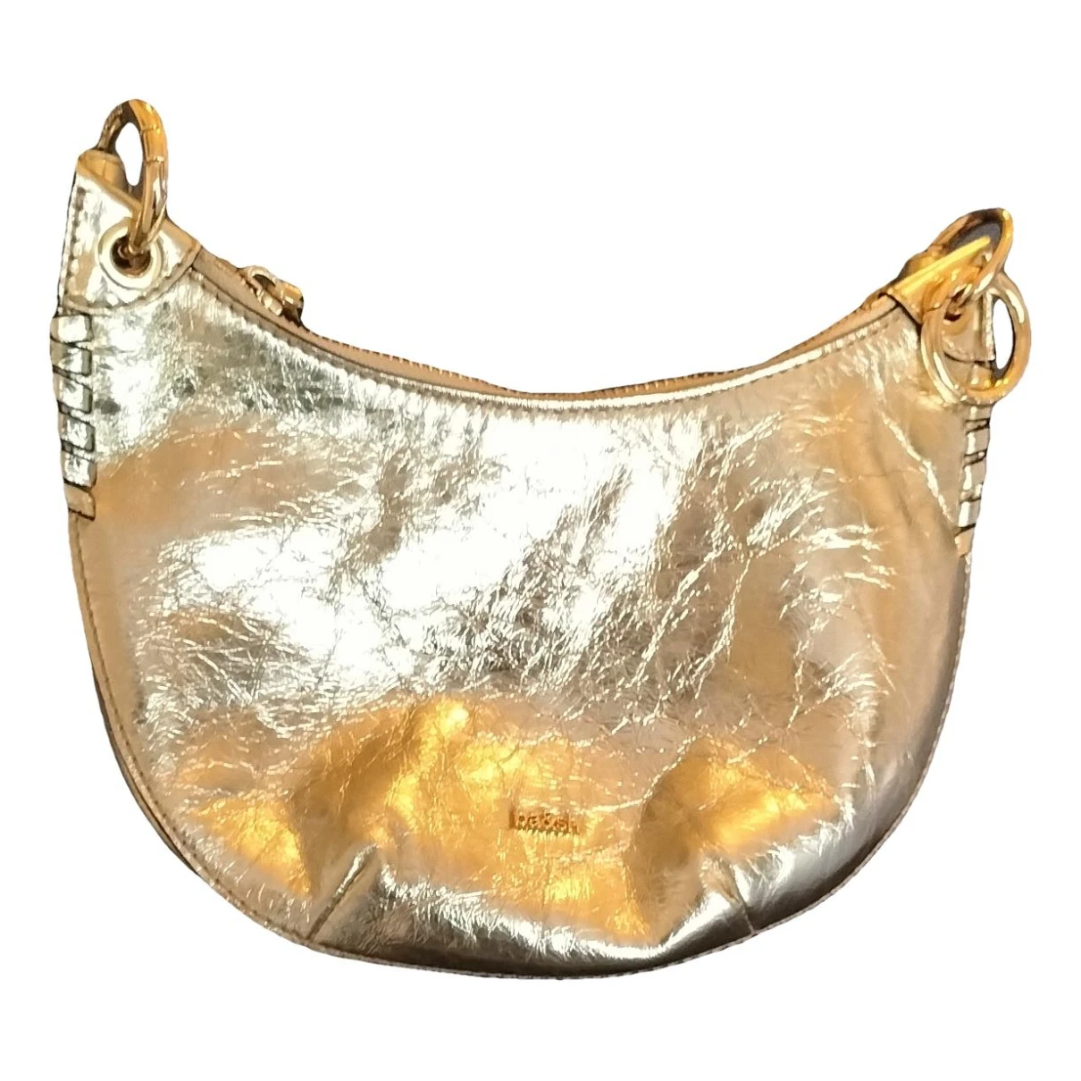 Pre-owned Ba&sh Leather Handbag In Gold