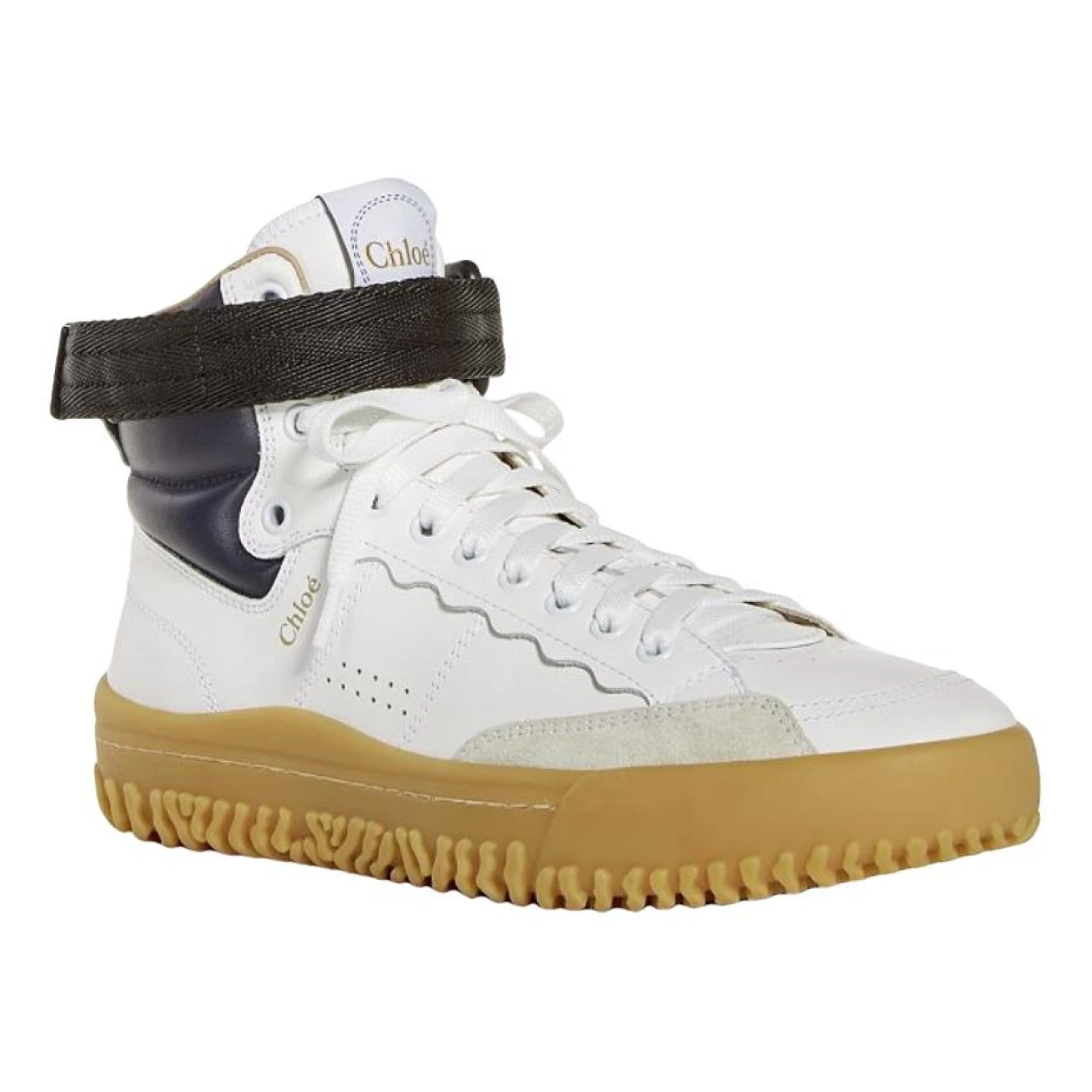 Pre-owned Chloé Leather Trainers In White