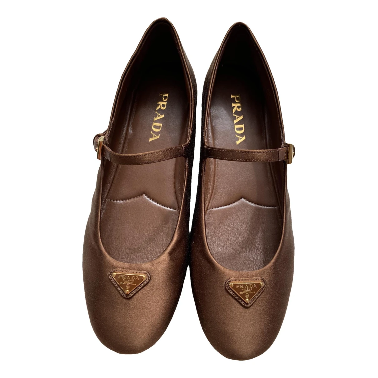 Pre-owned Prada Leather Ballet Flats In Other