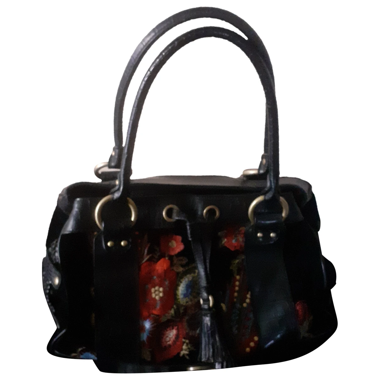 Pre-owned Just Cavalli Leather Handbag In Black