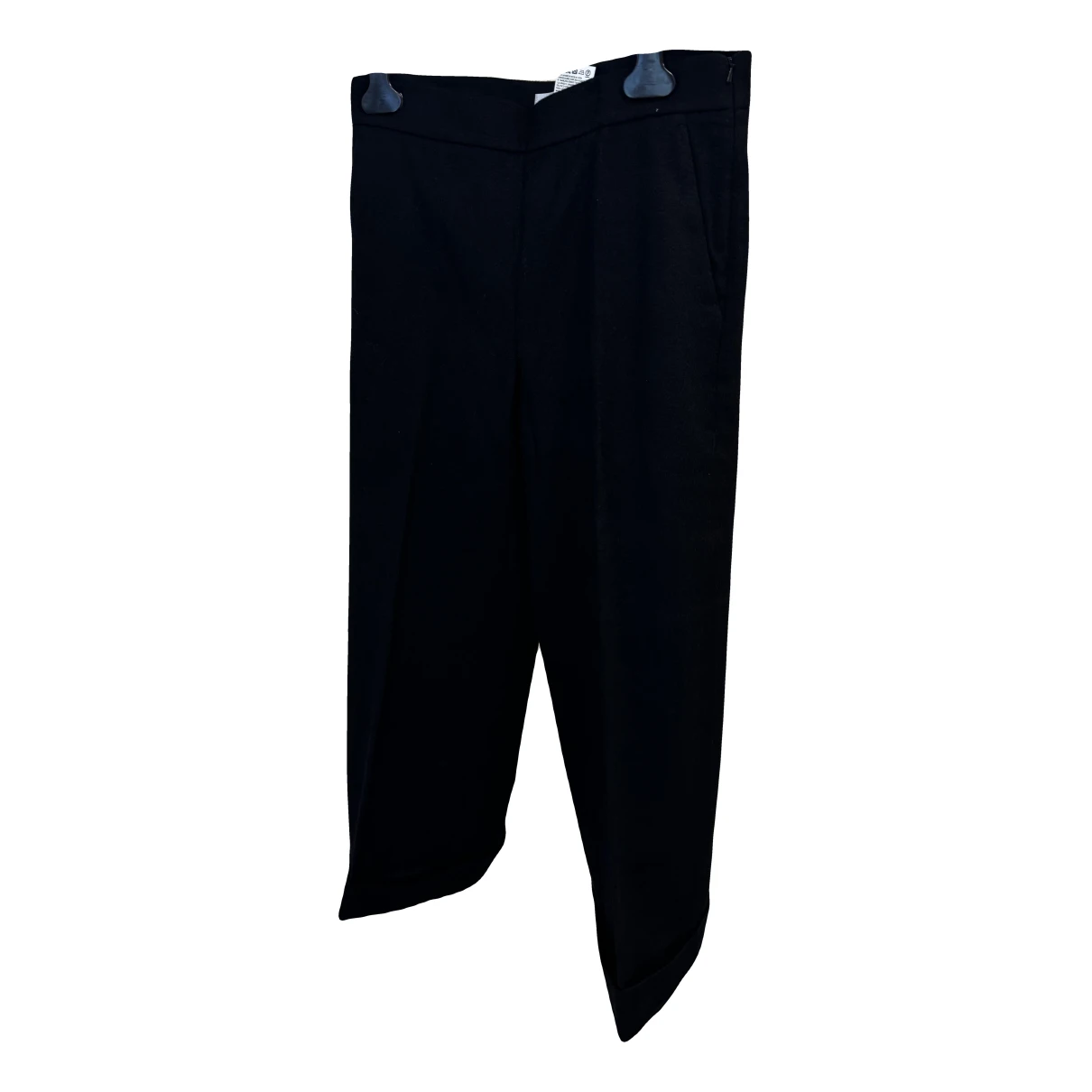 Pre-owned Max Mara Cashmere Trousers In Black
