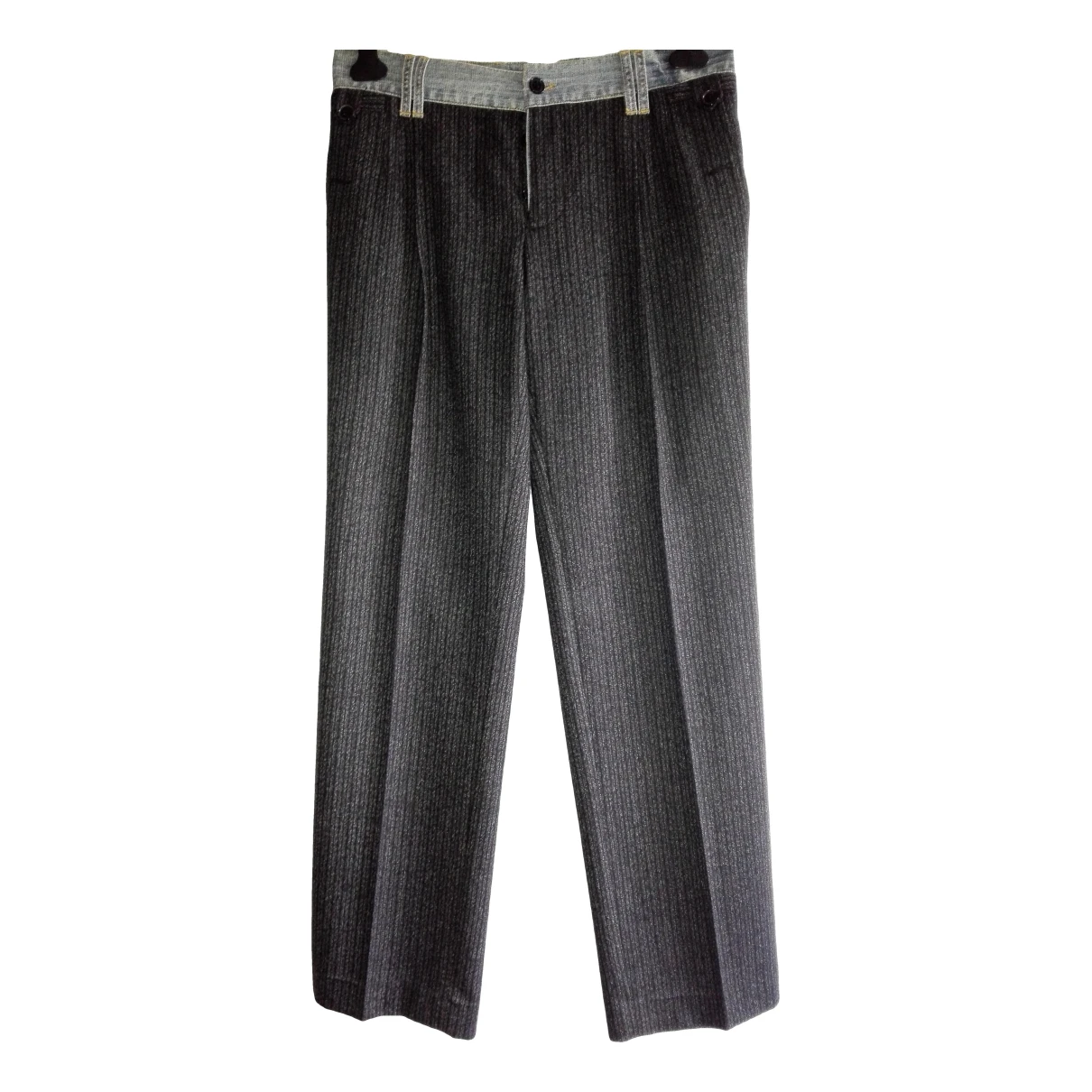 Pre-owned Dolce & Gabbana Wool Trousers In Anthracite