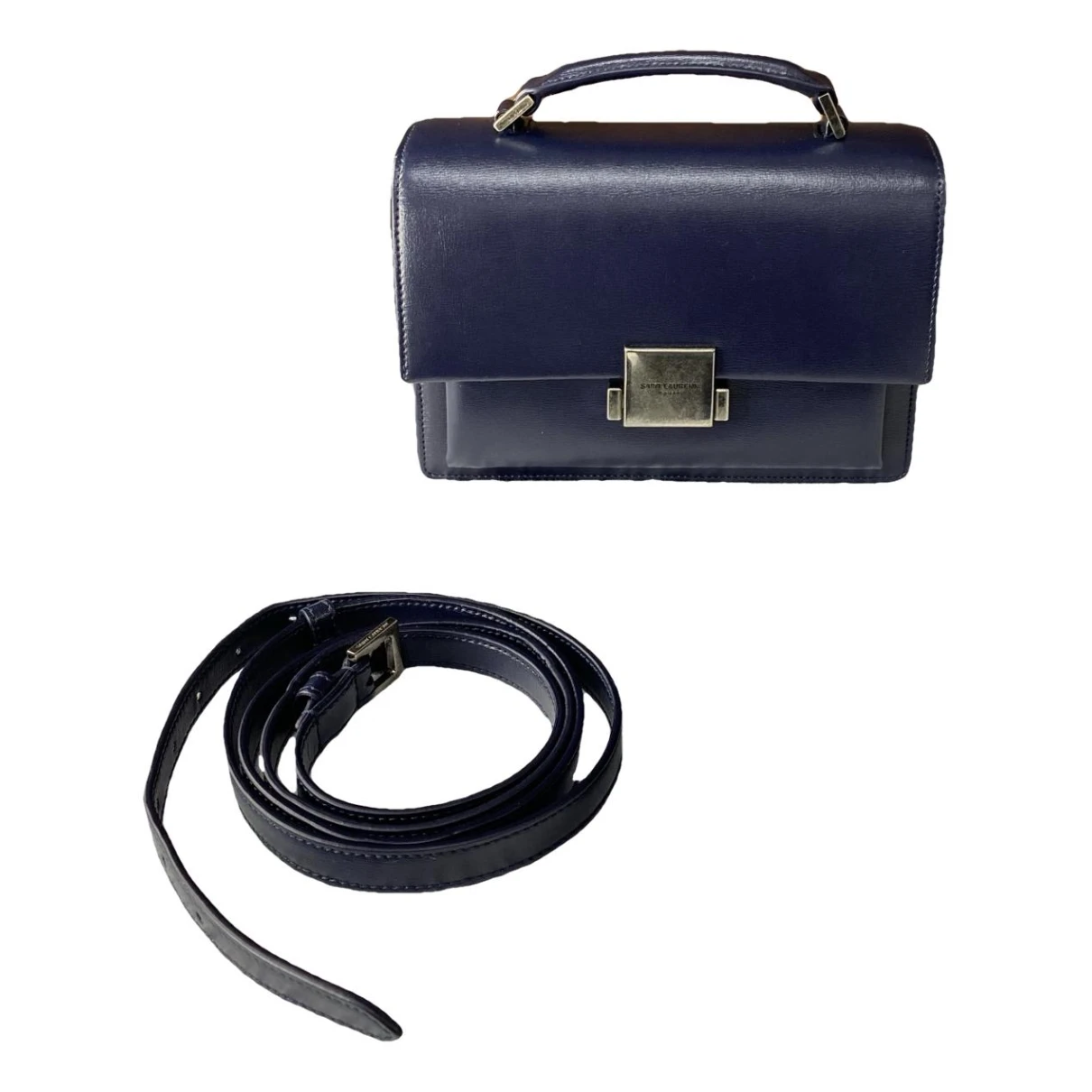 Pre-owned Saint Laurent Bellechasse Leather Crossbody Bag In Blue