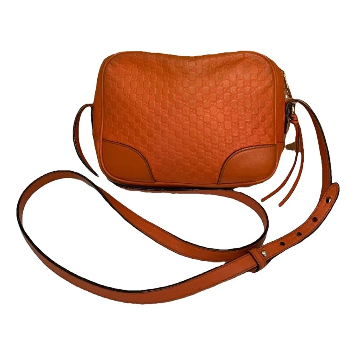 Pre-owned Gucci Bree Leather Handbag In Orange