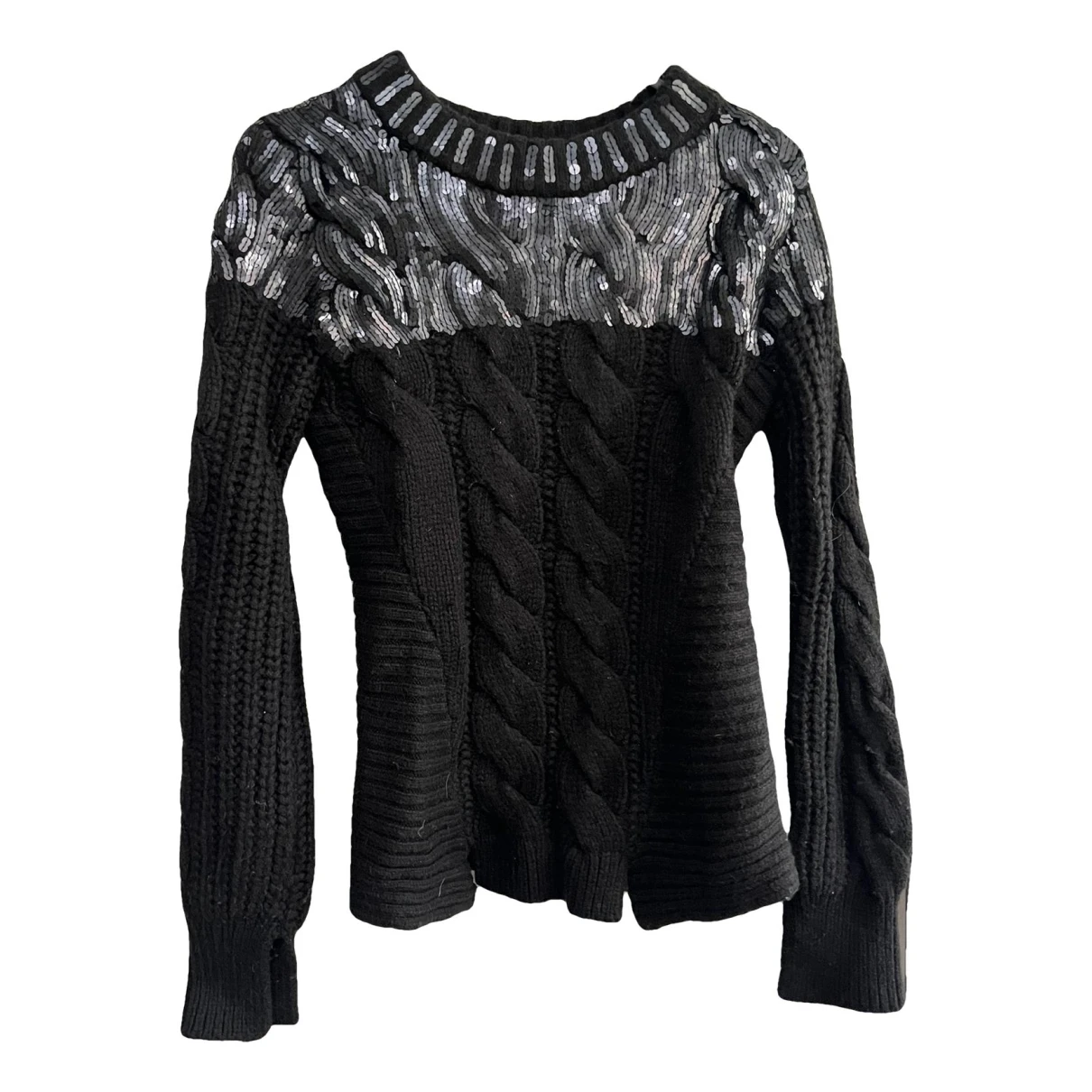 Pre-owned Barbara Bui Wool Sweatshirt In Black