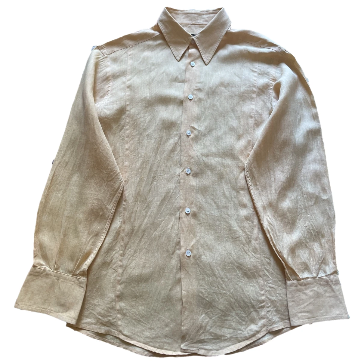 Pre-owned Gucci Linen Shirt In Orange