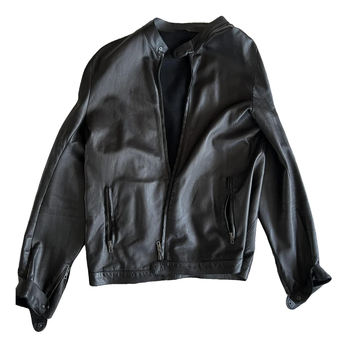 Pre-owned Salvatore Santoro Leather Jacket In Black