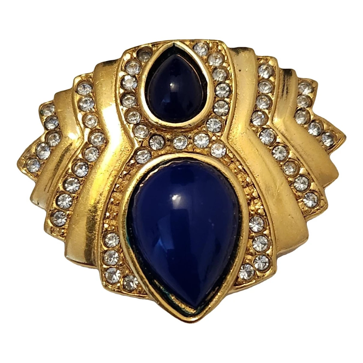 Pre-owned Carven Pin & Brooche In Navy