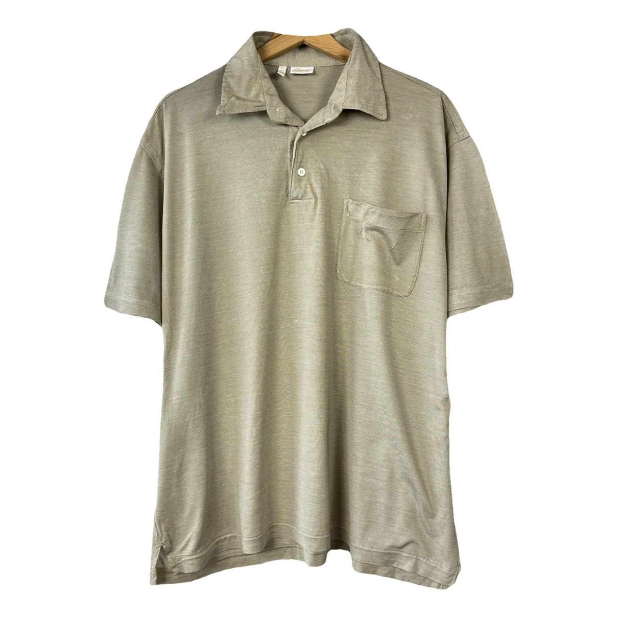 Pre-owned Brioni Silk Polo Shirt In Beige