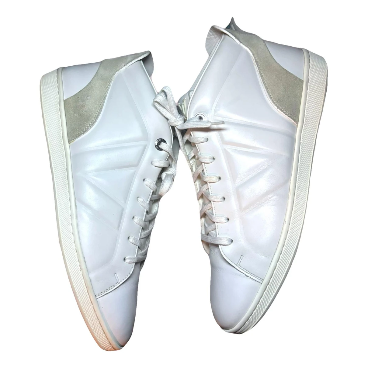 Pre-owned Louis Vuitton Fuselage Leather High Trainers In White
