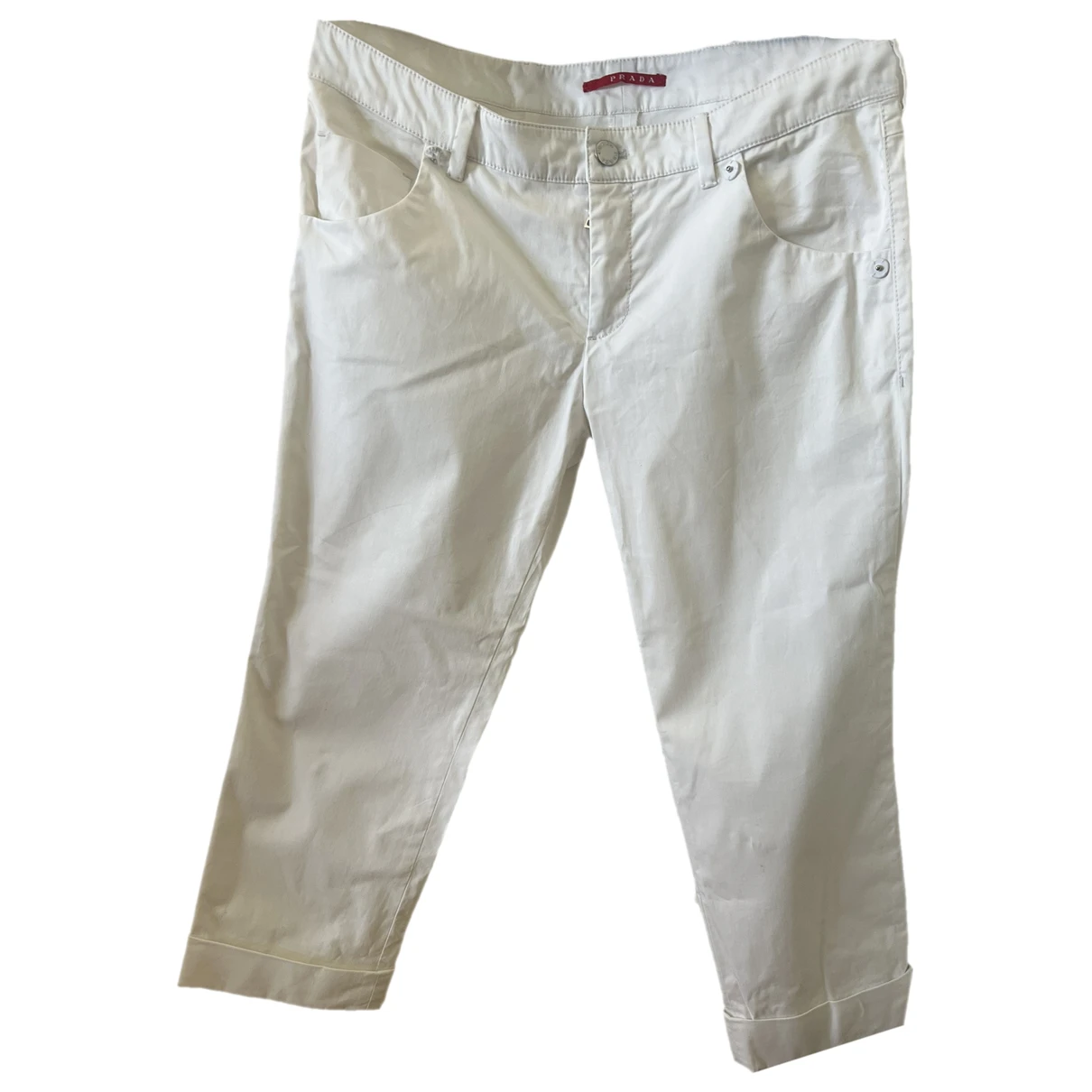 Pre-owned Prada Chino Pants In White
