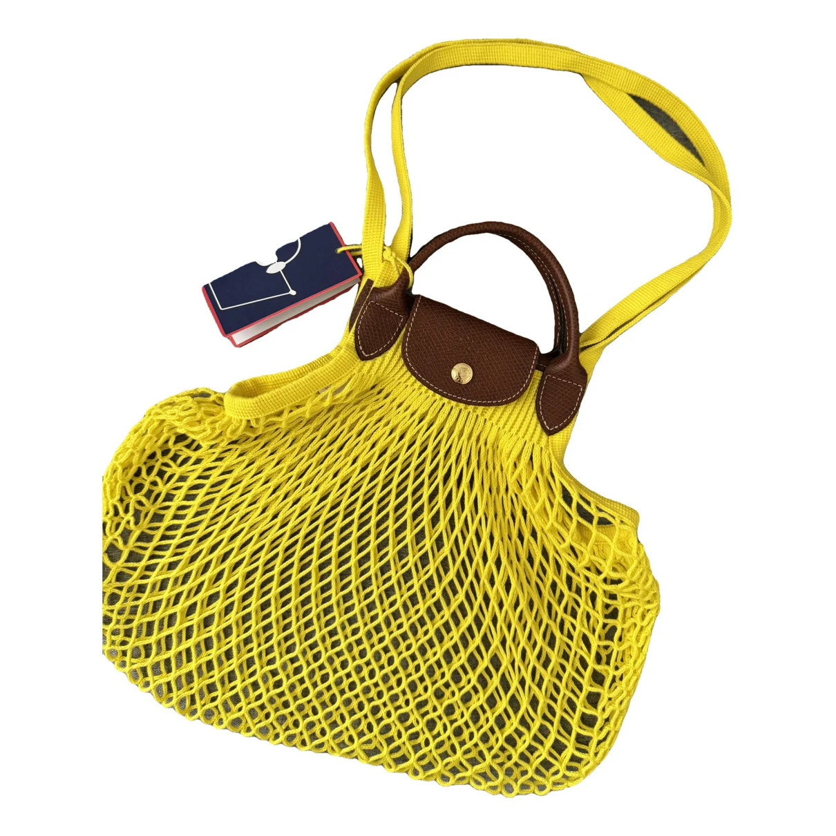 Pre-owned Longchamp Handbag In Yellow