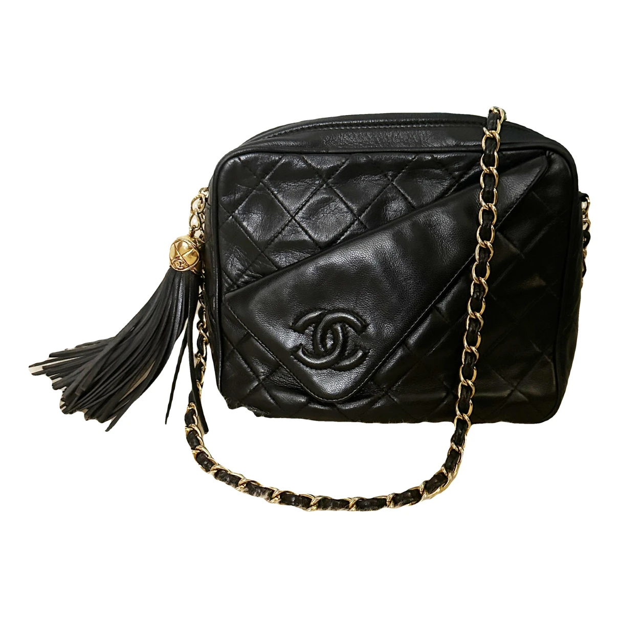 bags Chanel handbags Vintage CC Chain for Female Leather. Used condition