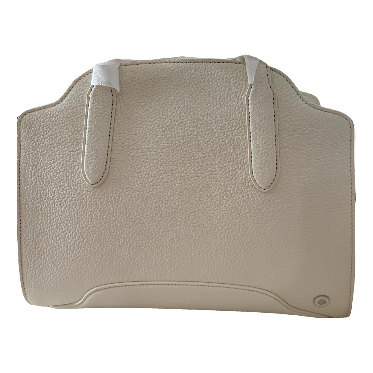 Pre-owned Loro Piana Sesia Leather Handbag In White