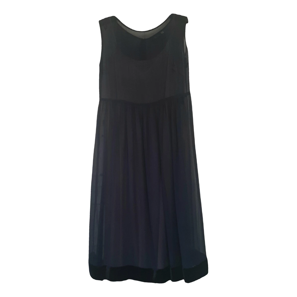 Pre-owned Aspesi Silk Mid-length Dress In Blue