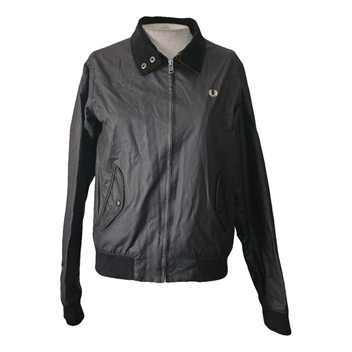 Pre-owned Fred Perry Vegan Leather Jacket In Black