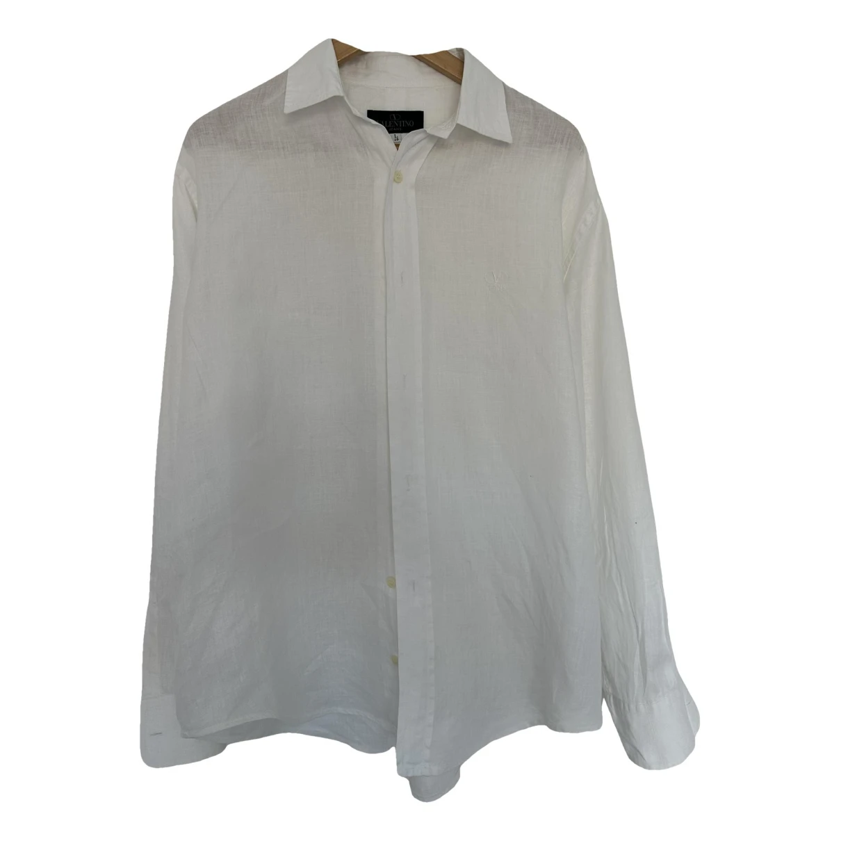 Pre-owned Valentino Linen Shirt In White