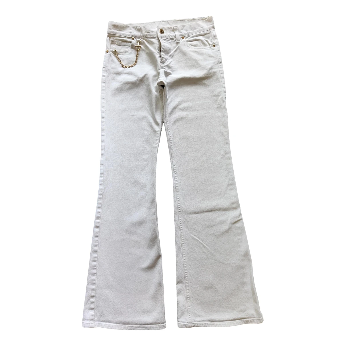 Pre-owned Gucci Bootcut Jeans In White