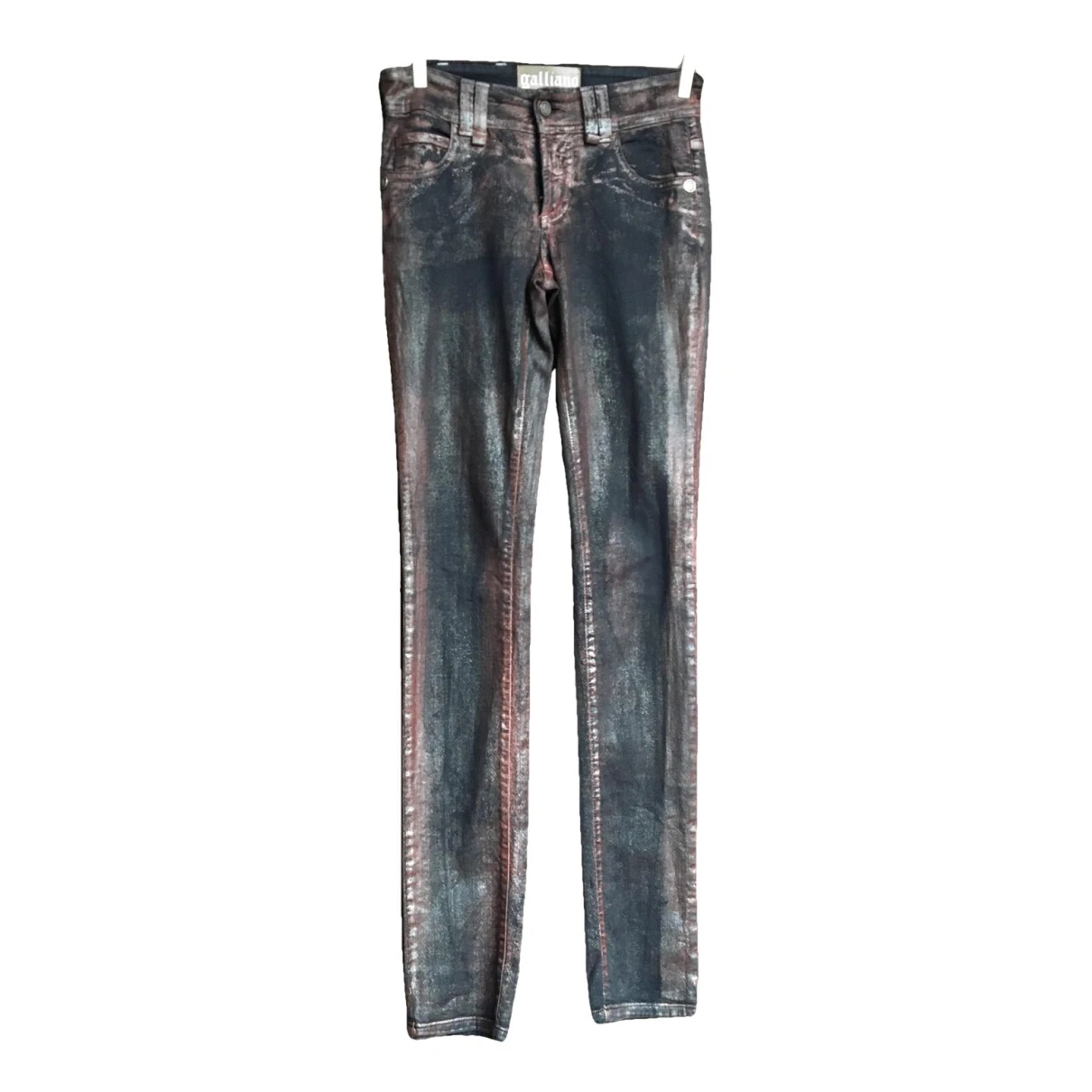 Pre-owned Galliano Straight Pants In Metallic