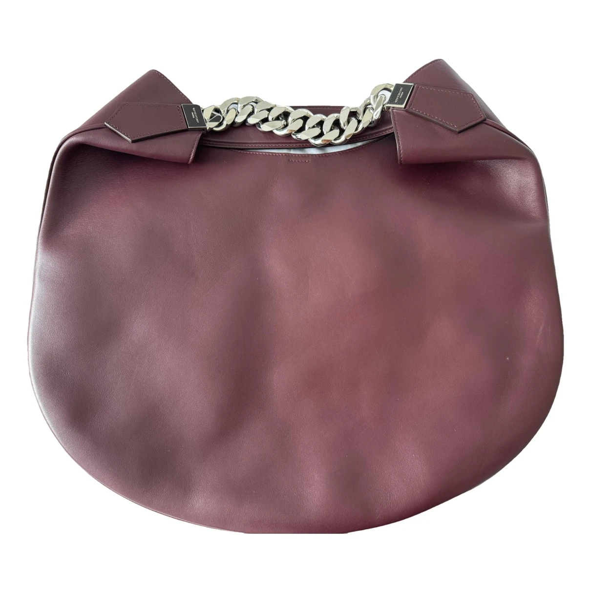 Pre-owned Givenchy Infinity Leather Handbag In Burgundy