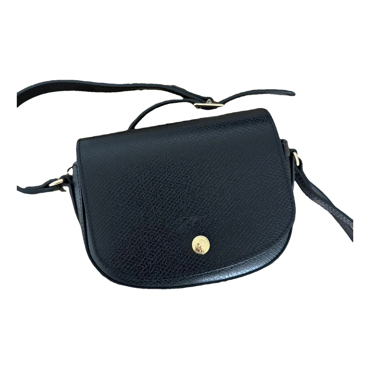 Pre-owned Longchamp Leather Clutch Bag In Black