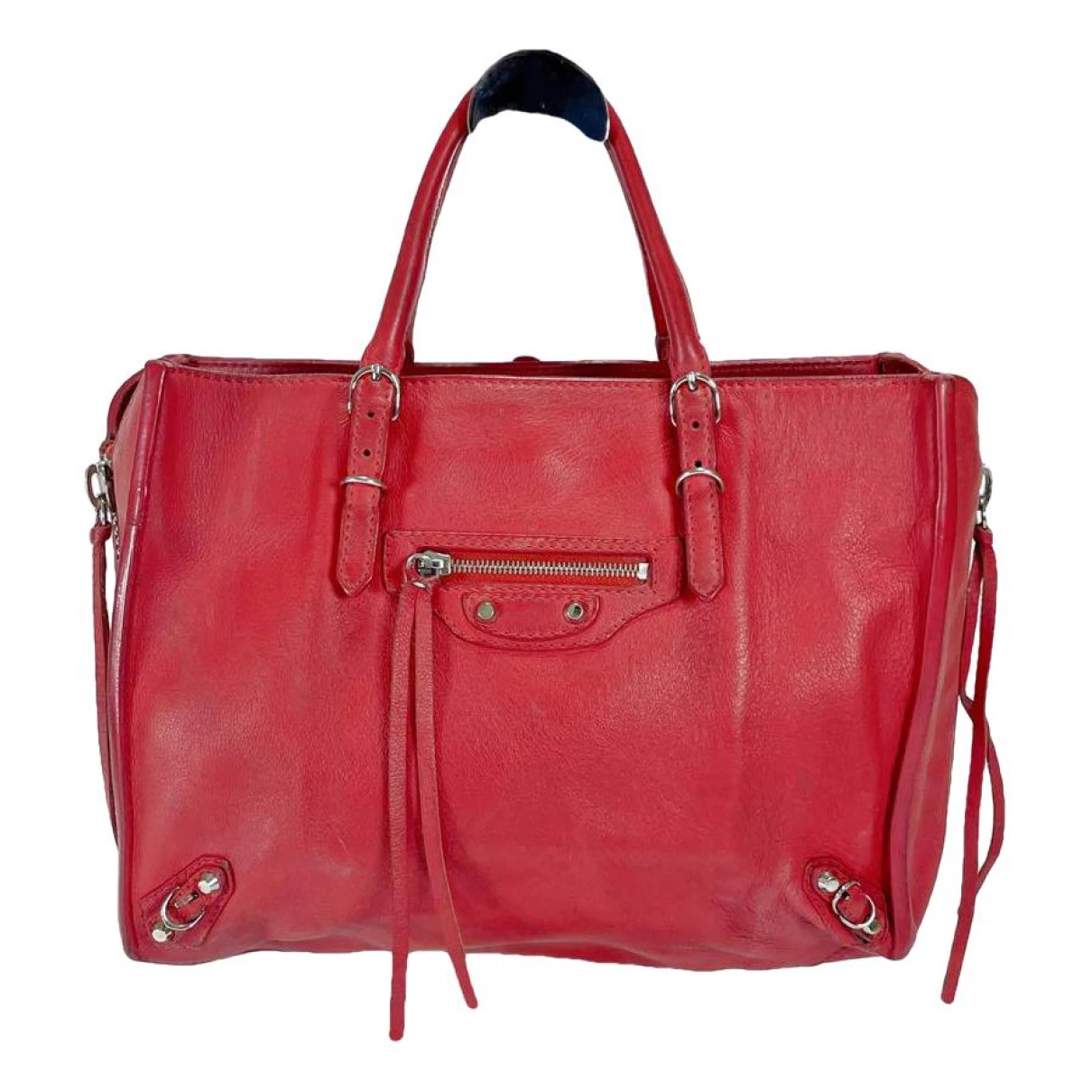 Pre-owned Balenciaga Day Leather Handbag In Red