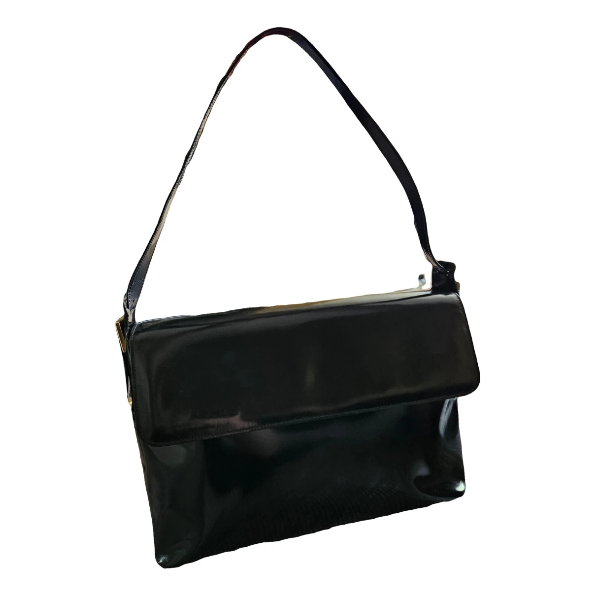 Pre-owned Valentino Garavani Patent Leather Handbag In Black
