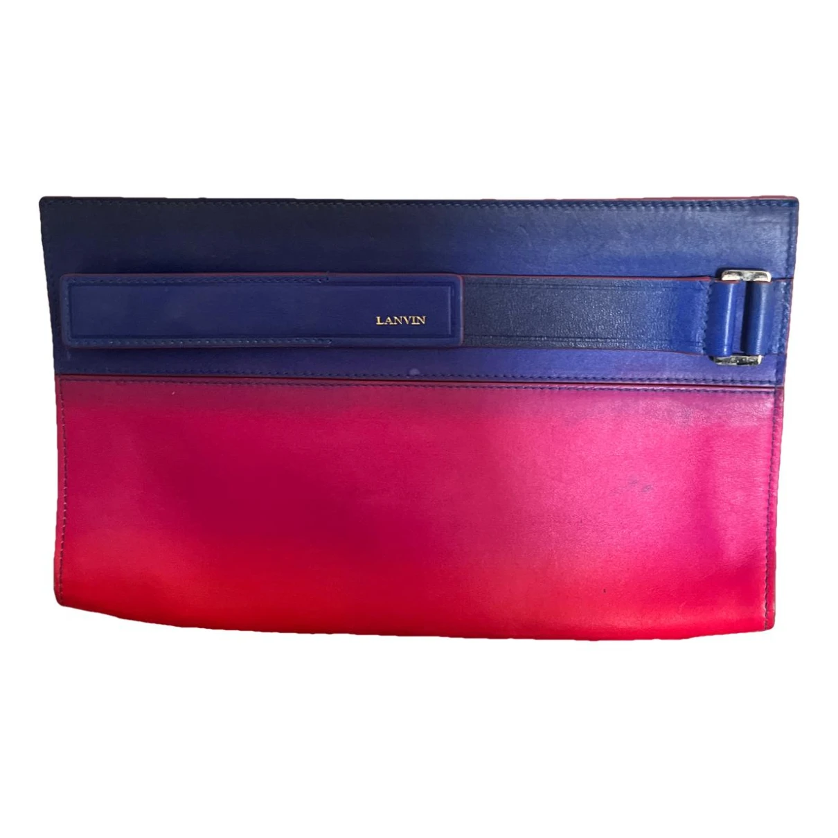 Pre-owned Lanvin Leather Clutch Bag In Pink