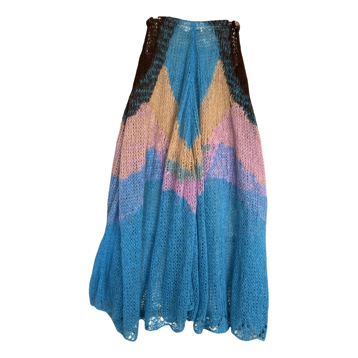 Pre-owned Jil Sander Wool Maxi Skirt In Blue
