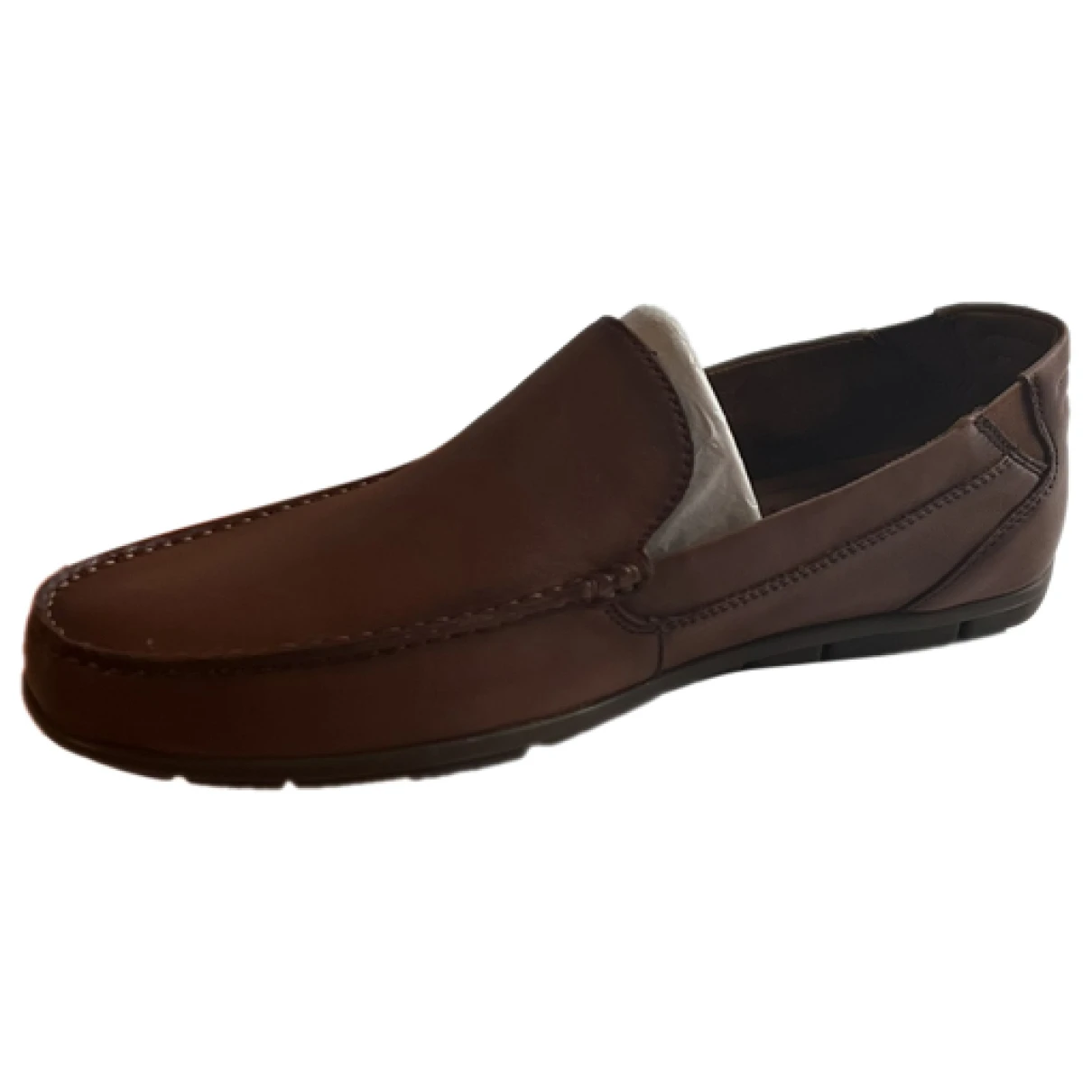 Pre-owned Aldo Leather Flats In Brown