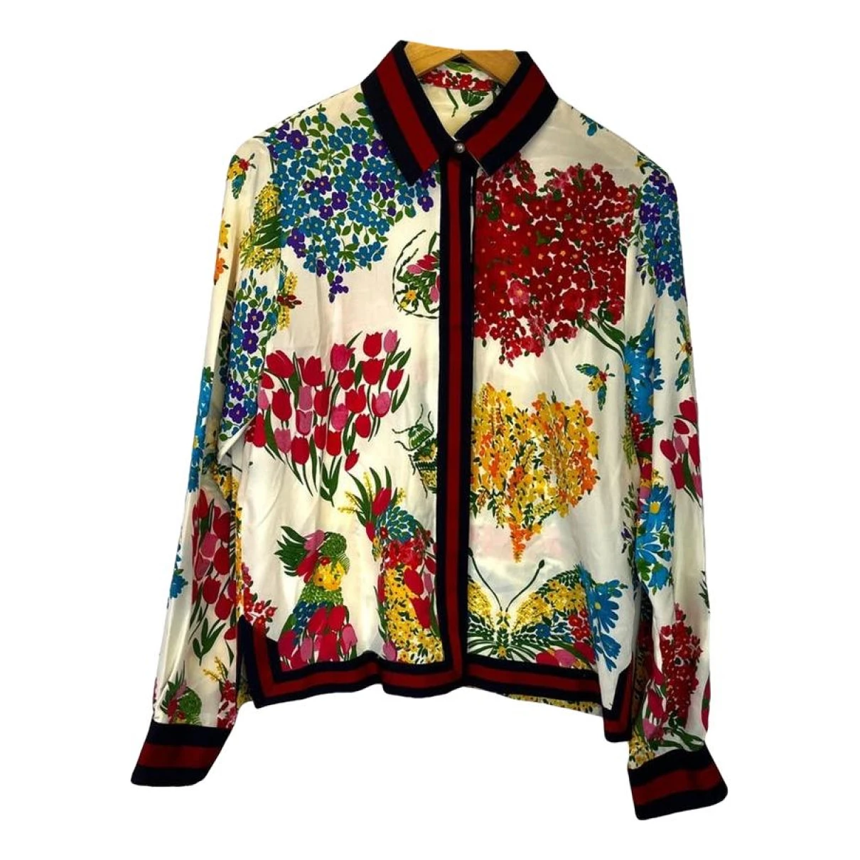 Pre-owned Gucci Silk Blouse In Multicolour