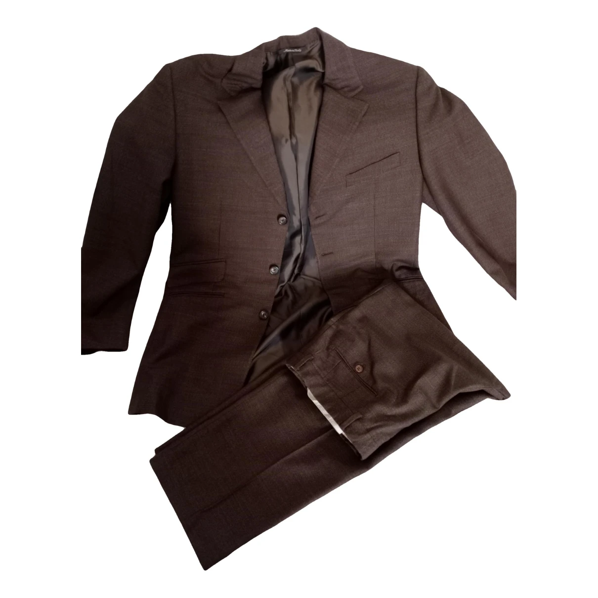 Pre-owned Saint Laurent Wool Suit In Brown