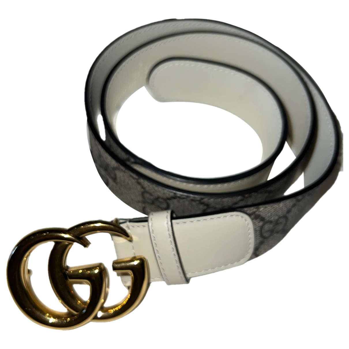 Pre-owned Gucci Leather Belt In Gold