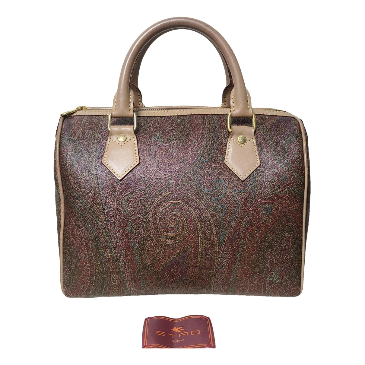 Pre-owned Etro Leather Tote In Brown