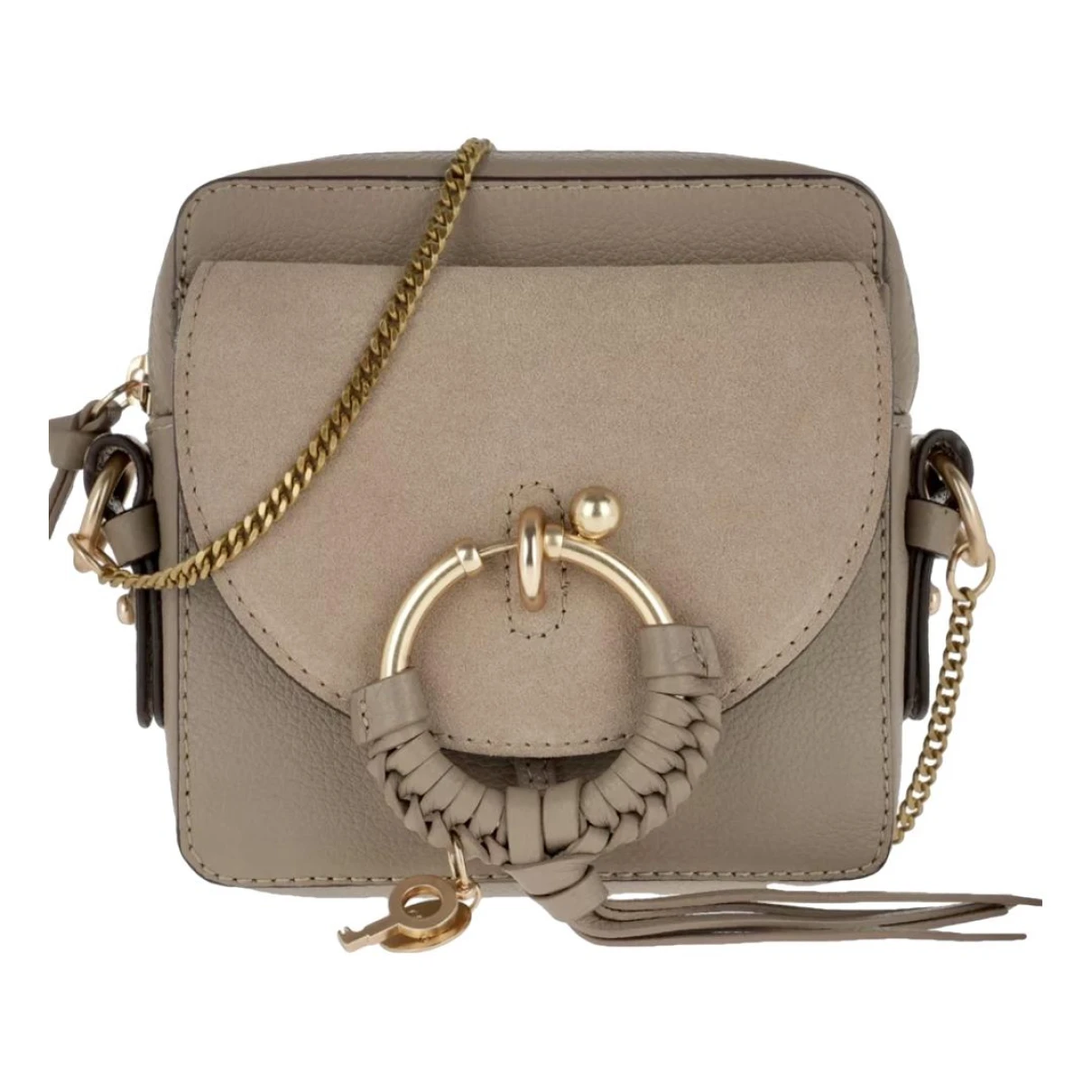 Pre-owned See By Chloé Joan Leather Crossbody Bag In Grey