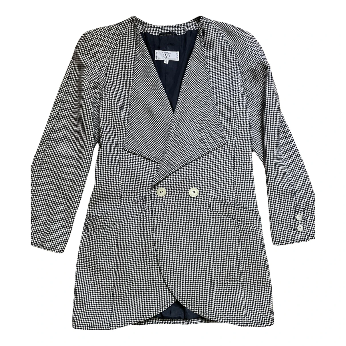 Pre-owned Valentino Wool Blazer In White