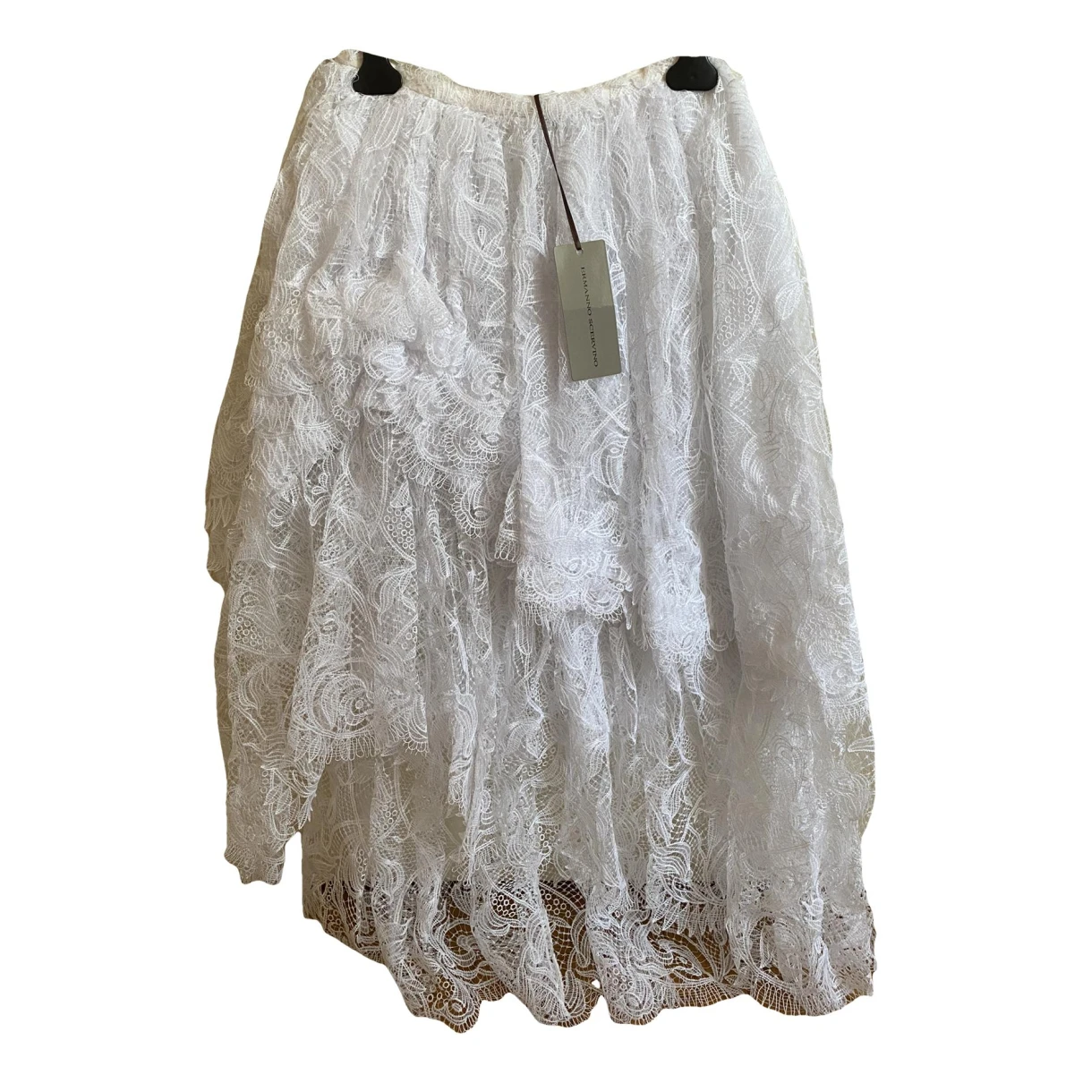 Pre-owned Ermanno Scervino Maxi Skirt In White
