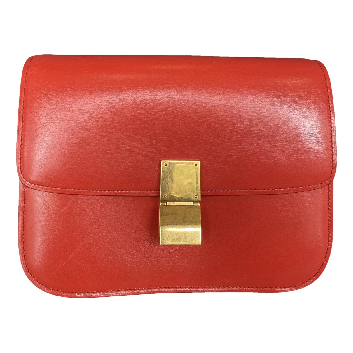 Pre-owned Celine Classic Leather Crossbody Bag In Red