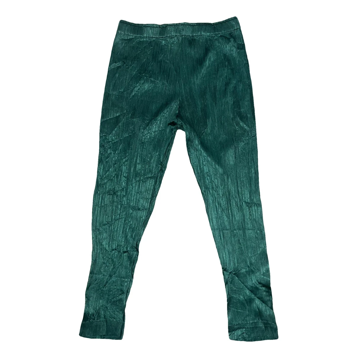 Pre-owned Pleats Please Trousers In Green