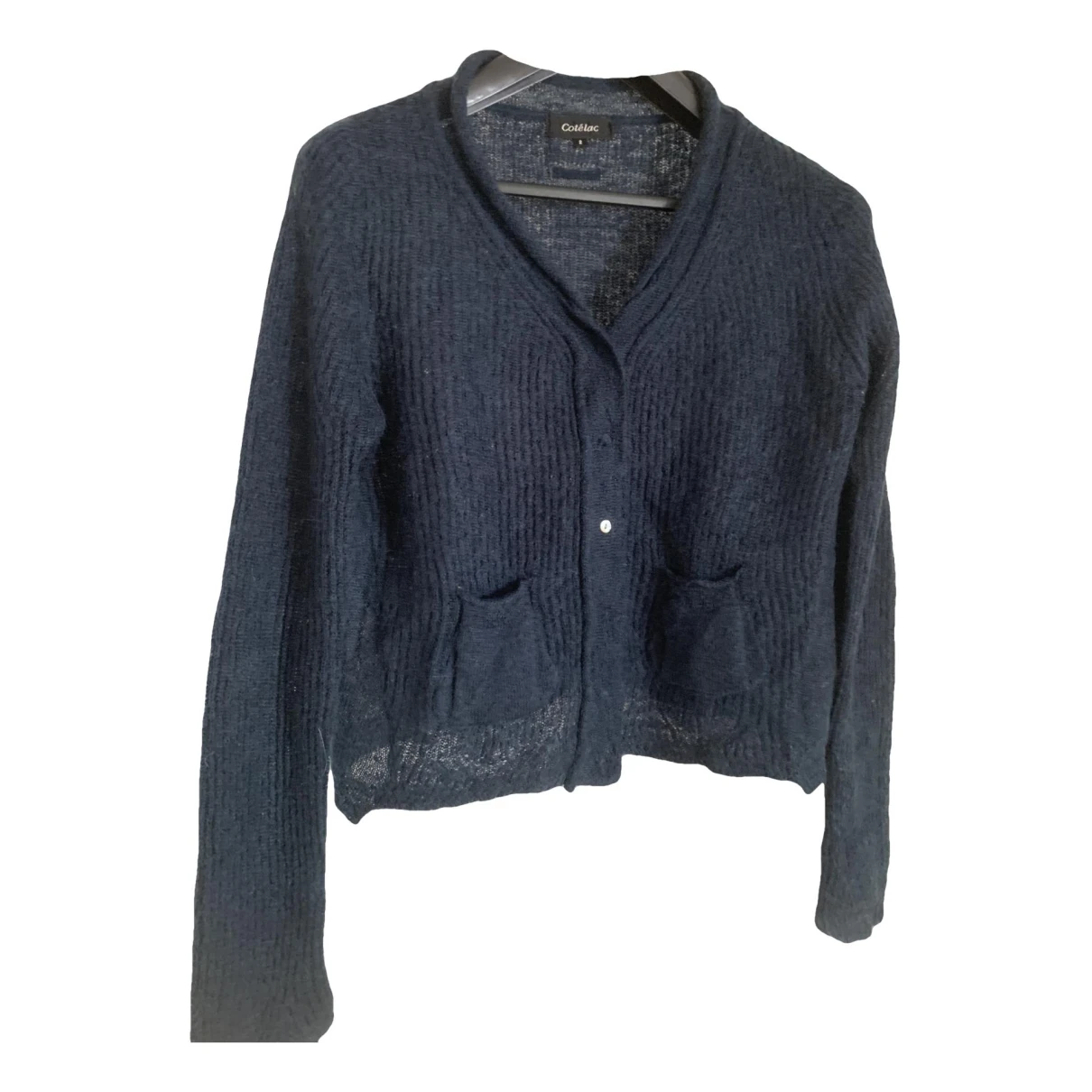 Pre-owned Cotélac Wool Cardigan In Blue