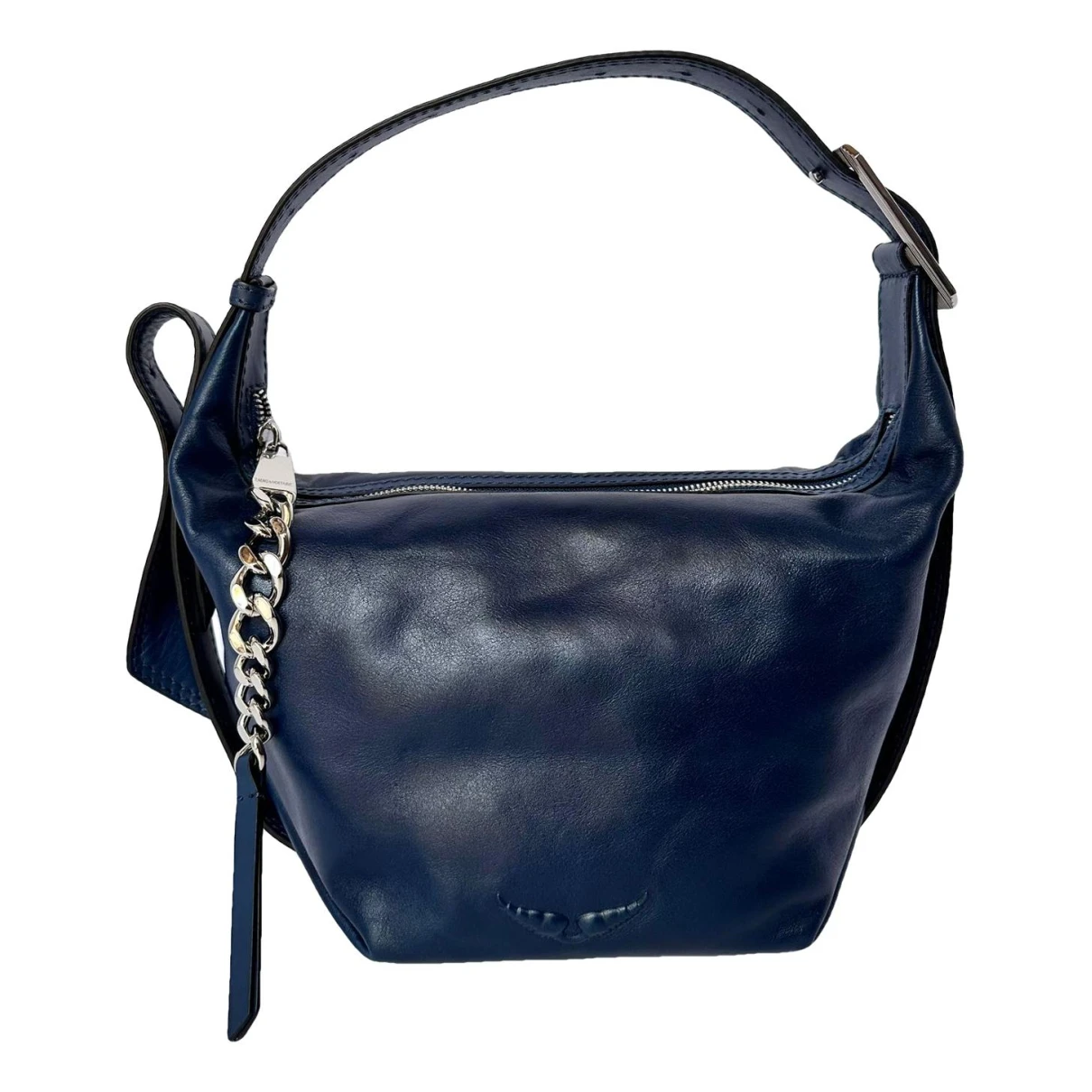 Pre-owned Zadig & Voltaire Leather Handbag In Navy