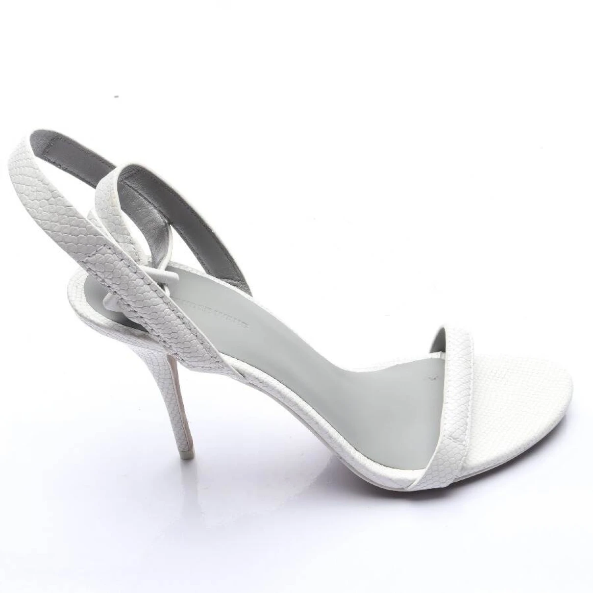 Pre-owned Alexander Wang Leather Heels In White